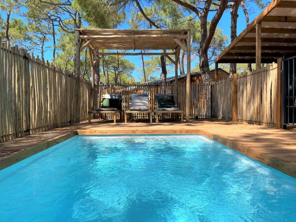mobil home avec piscine privee cottage pool camping agde la tamarissiere