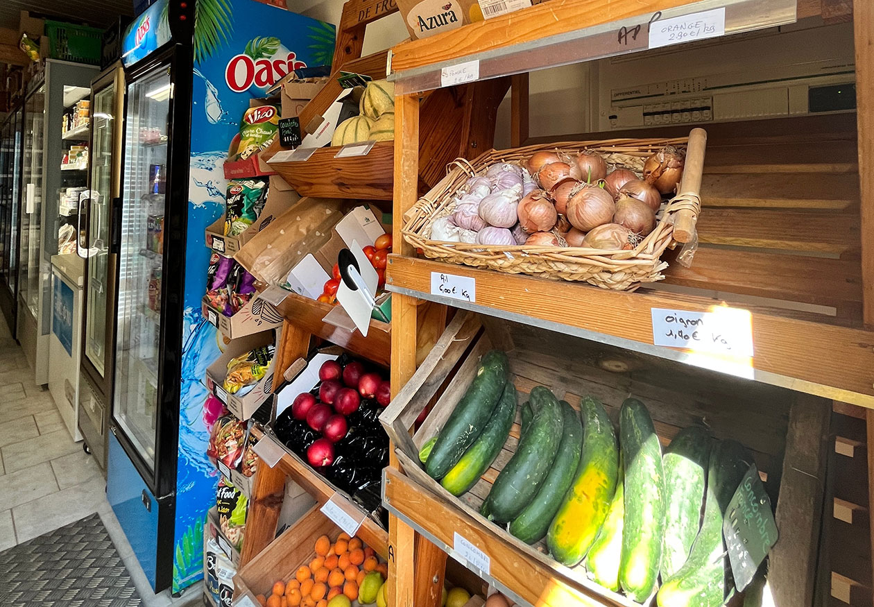 Campsite with grocery store