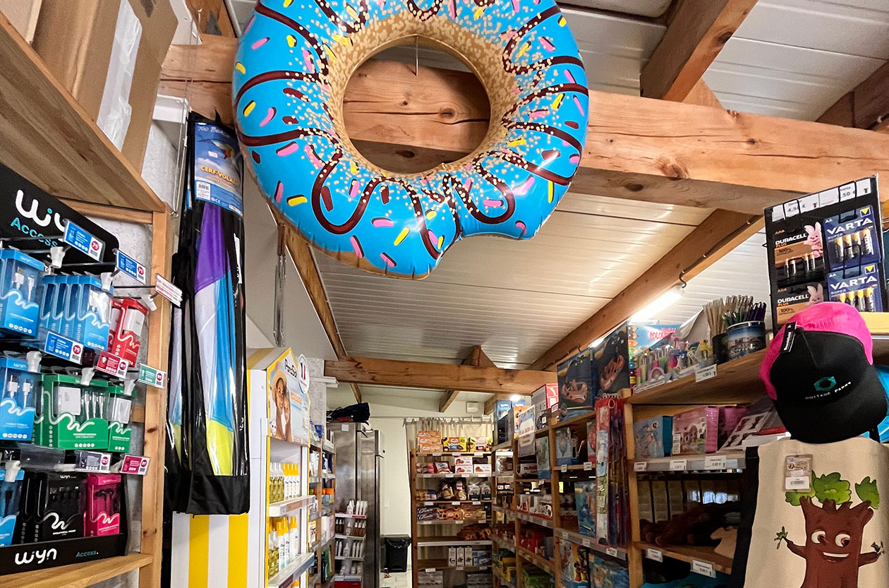 Campsite with grocery store