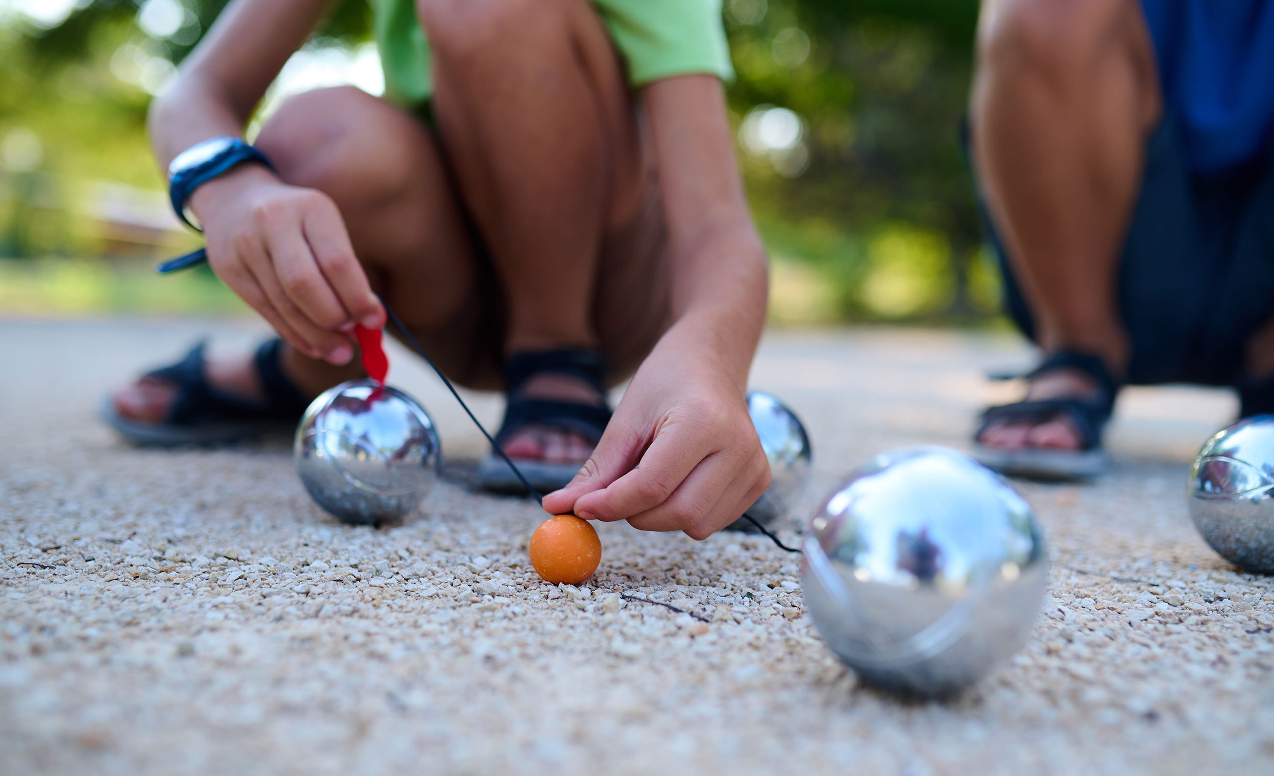 Campsite with petanque court