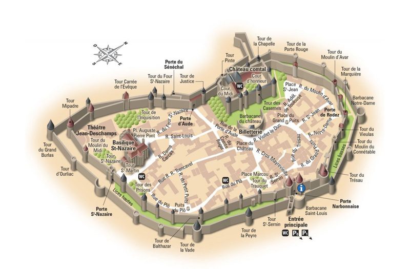 plan cite carcassonne